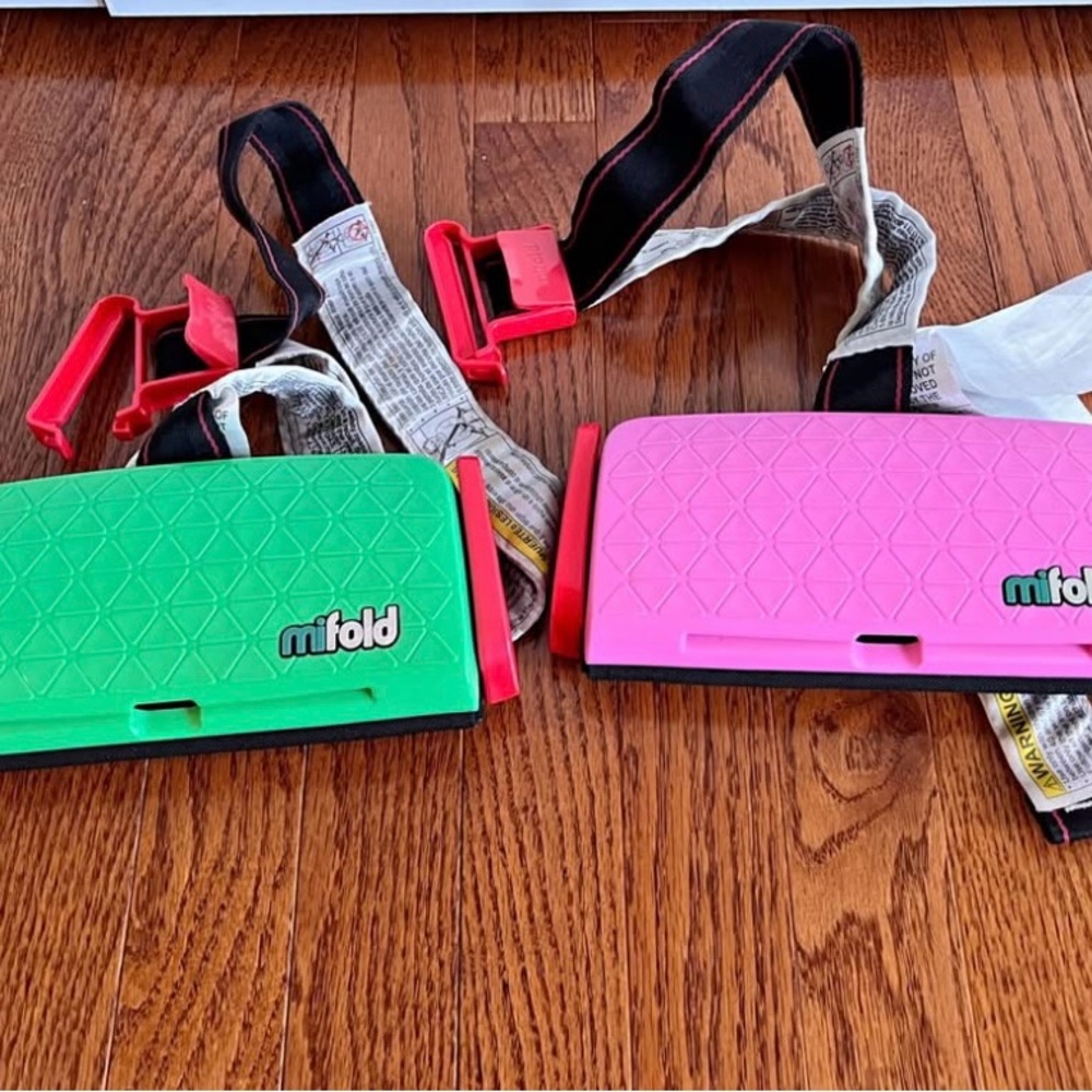Green and Pink Booster Seat Set